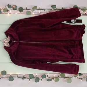 Women's Charles River Apparel for Her XXXL dark burgundy maroon zip up